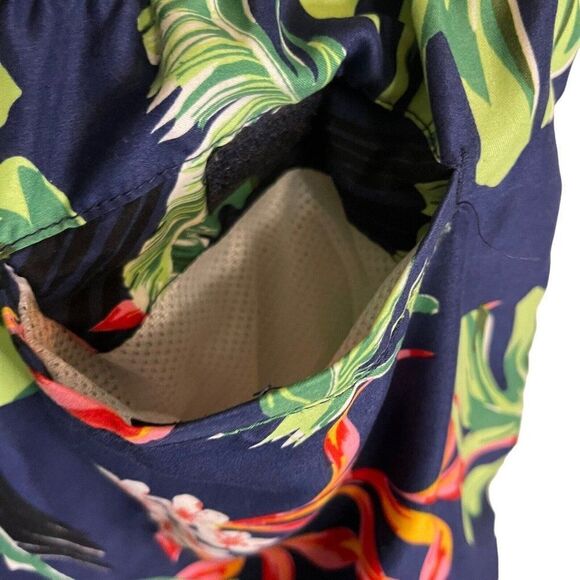 Island Haze Swim Shorts Trunks Mens XL Multicolored Tropical Drawstring Swimwear - Picture 8 of 11